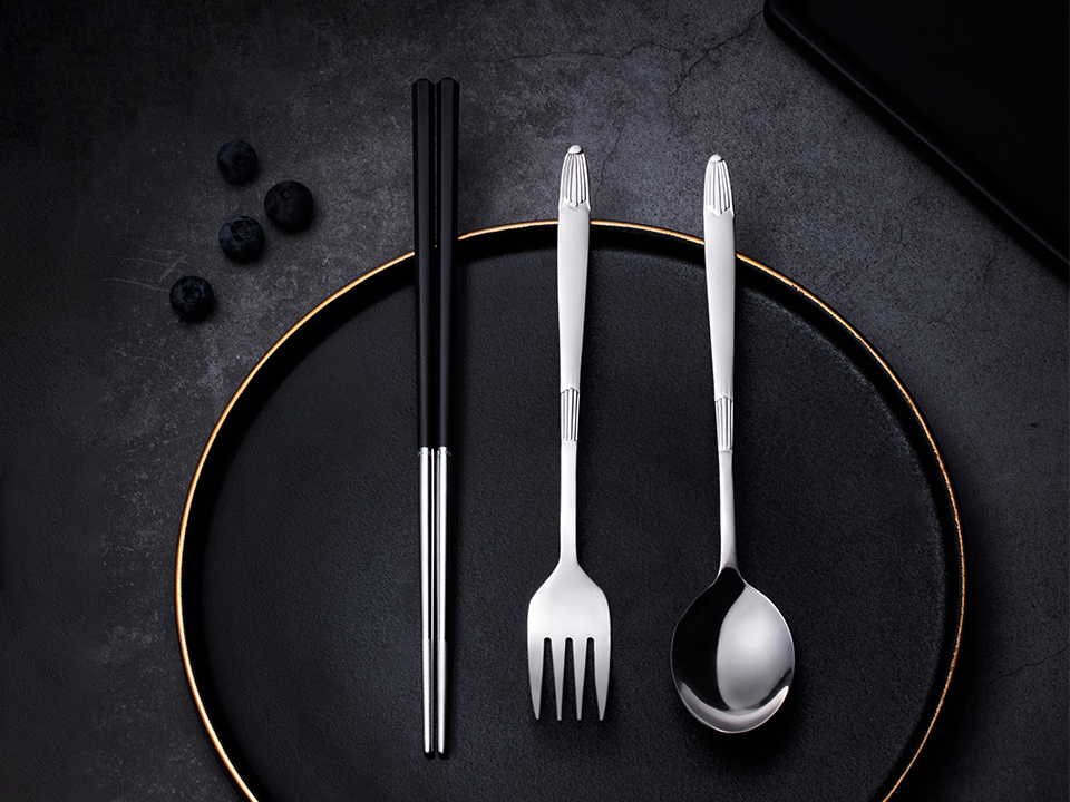 纯钛筷叉勺3、6件套